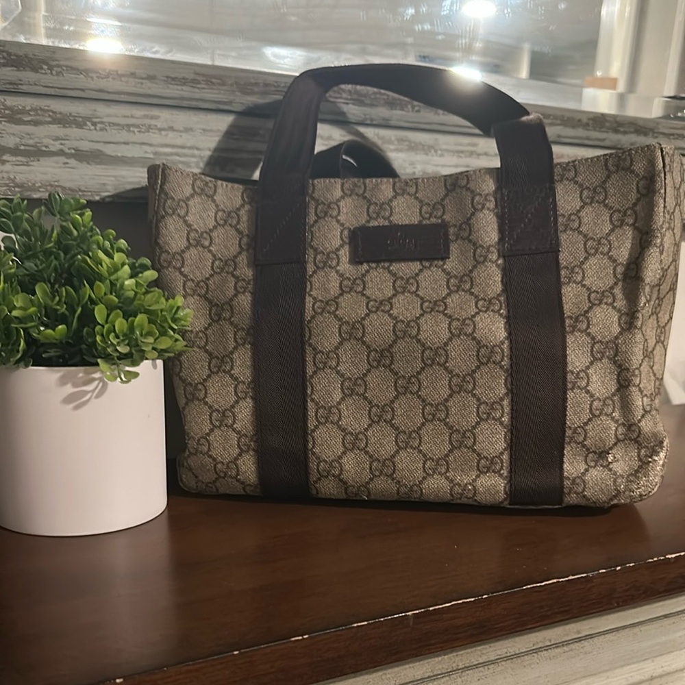 Gucci Small Tote- Coated Canvas